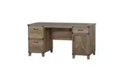 Maestro Furniture Cairo Executive Straight Corner Computer Study Home Office Desk - Rustic Oak