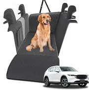 RUIANTE Dog Car Seat Cover Protector Compatible with Mazda CX5 CX-5 2018-2025 Back Seat Pet Cover Dogs Hammock Backseat Headrest Covers Headrest Protect with Side Flaps Storage Pocket Zip Mesh Black