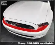 Ford Mustang 2013-2014 Front Bumper Top Overlay Highlight Stripes (Choose Color)