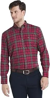 [IZOD] Men's Plaid Flannel Easy-Care Button-Down Shirt