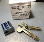 Kaba Ilco 6-Pin Interchangeable Core Keyway SFIC 44 Satin Chrome