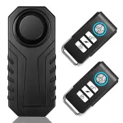 Bike Alarm with 2 Remotes Anti-Theft Waterproof Wireless Vibration Motion Sensor