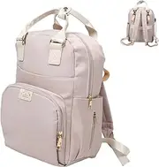 PACKOVE Modern Unisex Diaper Bag Capacity Ergonomic Backpack for Women Comfortable Carrying Options Durable Polyester Fashionable Design for Daily Use and Travel