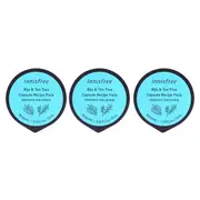 Innisfree Capsule Recipe Pack with Bija and Tea Tree Mask by Innisfree for Unisex - 0.33 oz Mask - Pack of 3