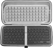 Geekria Hard Shell Keyboard Case Travel Carrying Bag, Compatible with Logitech MX Keys Mini Minimalist Wireless Illuminated Keyboard (Grey)