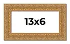 13x6 Frame Gold Ornate Solid Wood Picture Frame | 2 Inch Moulding Width | Firman