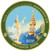 Christian Diehl Beer of Defiance OhiO NEW Metal Sign: 14" Dia. Steel Round Style