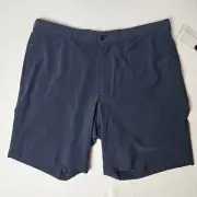 Brooks Brothers Mens Shorts Flat Front Navy Stretch Polyester Spandex size 40