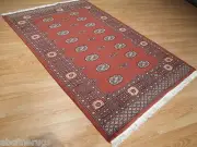 4x6 Geometric Tribal Allover-pattern Handmade-Turkish-knotted Wool Rug 581412