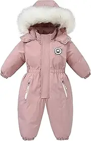 [Verve Jelly] Baby Girls Boys Snowsuit Infant Winter Clothes Toddler Kids Winter Warm Hooded Down Jacket Zipper Coat One-Piece Jumpsuit