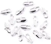 Fukugems Excellent Quality Jewellery Accessories 40 Pieces Fishtail Clasp for Jewellery Making 6 x 12 mm Silver