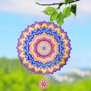 Metal Wind Spinners, Mandala Stainless Steel 3D Hanging Wind Spinners, 12 inc...