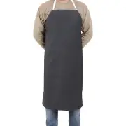 Black Rubber Bib Apron, Medium (27"W x 36"L) - Eisco Labs