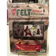 Heart Felt Chrsitmas Sampler Bucilla Holiday Creations Wall Hanging