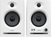 Ortizan C7 Powered Studio Monitor Speakers, 30W RMS Bookshelf Speakers with Wireless Bluetooth 5.3 for Computer, Home, Near Field Music Production, RCA & AUX Inputs, 2-Year Warranty -White(Pair)