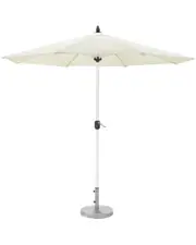 Pangea Home Ella Umbrella And Base, White Pole White Fabric