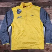 Nike Oakland Athletics Pullover Jacket Large Yellow Gray Swoosh Quarter Zip Golf
