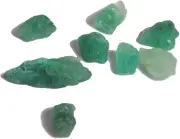 Healing Stone Green Emerald 39.00 Natural Rough Emerald Loo Stone for Jewelry Lot of 8 Pcs