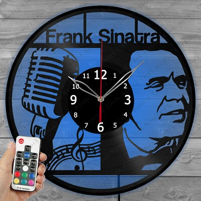 LED Vinyl Clock Frank Sinatra Light Vinyl Record Wall Clock Art Home Decor 2530