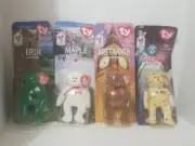 RARE ALL FOUR 1999 MCDONALDS TY BEANIE BABY WITH RARE ERRORS 1993, OAKBROOK