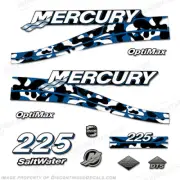 Fits Custom 2005 Mercury 225 Optimax Decals - Blue Camo
