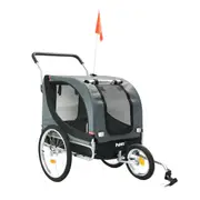 PaWz Pet Stroller Bike Trailer Stroller Foldable Pet Trailer 3-IN-1 Outdoor With Sunroof