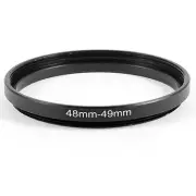 Camera 48mm Lens to 49mm Accessory Step Up Adapter Ring 48mm-49mm Black