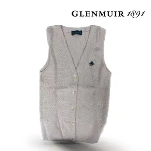【Glenmuir】淺粉開襟背心(針織衫 毛衣 背心 線衫)