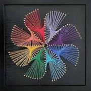 THOUDONER DIY 3D String Art Crafts Kit for Adults Beginner Unique Gift (11.8inch*11.8inch).