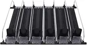 Self Pushing Drink Holder 6 Rows Adjustable Width Spring Loaded Easy Slide Large Capacity 15in Fridge Drink Dispenser Drink Organizer for Fridge Pusher Glide Self Pushing Soda
