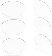 CLISPEED 6 Sets Acrylic Table Number Signs with Stands Blank Wedding Signage for Events Stylish Table Displays for Parties Reusable and Stable Design for Easy Setup