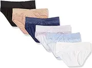 Warner's Women's Blissful Benefits Dig-Free Comfort Waistband with Lace Microfiber Hipster 6-Pack Ru1796w