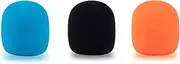 CaTeFo Interview GO Foam Color Windscreen for Rode Wireless Go Handheld Adaptor Replacement Spongue Pop filter Microphone Foam Cover Wind Screen 3pcs Blue Orange Black