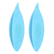 2pcs Tatting Shuttles 63x17x10mm Colorful Plastic Shuttles Supplies, Blue