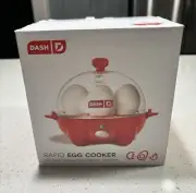 DASH Go Rapid Egg Cooker RED New Quick Easy Cook Eggs/ Omelette