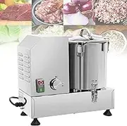 6L/9L/15L Commercial Food Processor, Heavy Duty Electric Vegetable Chopper, Stainless Steel Multifunctional Meat Grinder, Veggie Cutter Mincer for Potato, Onion, Ginger, Cabbage(6L)
