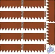 Corten Steel Edging Border 20 Inch Metal Garden Lanscape Edging 12pcs, 20 Foot Kit for DIY Outdoor Patio Balcony Yard Walkway (Rusted, 8 inch)