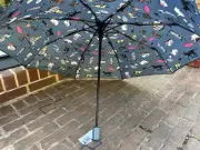 New Vera Bradley Automatic Umbrella in Cat's Meow print NWT