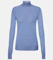 [Joseph] Joseph Cashair cashmere turtleneck sweater AU 14 blue