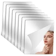 PCS Self Adhesive Acrylic Mirror Flexible Plastic Mirror Sheets, 2MM 10"×10" 8