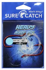 Surecatch Pre-Tied Heavy Surf Rig with Chemically Sharpened Fishing Hooks
