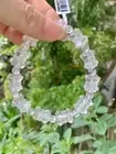White Quartz gemstone bracelet hand carved Lotus Flower bracelet,Wrist 16.5CM