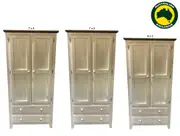 Manilla (Aussie Made) 2 Door / 2 Drawer Flush Wardrobe Collection - Assorted Painted Colours - Starting From $1399 - Includes Free Optional Upgrade to Full Extension Runners (Valued Up to $500)