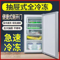 在飛比找樂天市場購物網優惠-冷凍櫃 家用小型冰柜冷柜商用冷凍柜全冷凍側開門立式全冷凍冰箱