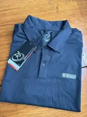 NWT Zero Restriction E-Z-GO Size XL Mens Polo Shirt Black Polyester Blend B6