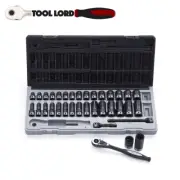 Dual Action 35 Pce 3/8" Dry Metric Deep & Stnd Impact Socket Set 14143501 7-22mm