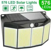 576 LED Outdoor Solar Power Lights Motion Sensor 3Mode Waterproof Security Flood