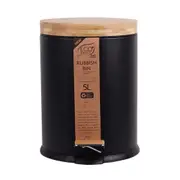 Eco Basics 5L Rubbish Bin/Trash Garbage Can Waste Container Storage Round Black