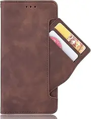 [YukeTop] Case for Oppo A96 5G, PU Leather Flip Folio Wallet Cover, with Card Slots, Case Cover for Oppo A96 5G.(Brown)