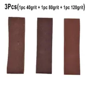 3pcs Alumina Sand Abrasive Belt 40/80/120Grit 3*21in For Grinding Machine Sander